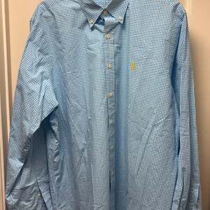 Polo Ralph Lauren Men's Gingham Button-Down Shirt Light Blue XL
